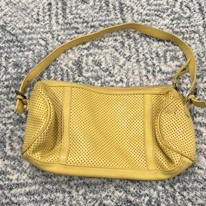 Latico Yellow Perforated Shoulder Bag